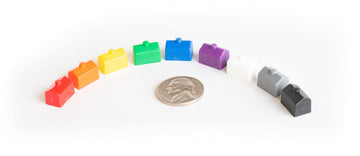 Plastic Houses: 90 Red, Blue, Yellow, Green, Orange, Purple, Black, White…