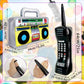 2Pcs Inflatable Radio Boombox Inflatable Mobile Phone,80's 90's Phones for Retro Hip Hop Theme Party Decor,Birthday Photo Supplies Gifts