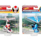 Hot Wheels Mario Kart Character Gliders -Bundle of 4: Bowser, Light?Blue Yoshi, Mario & Toad | Die?Cast Figures with Glider Attachments | Display