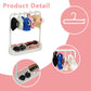 Satakara Doll Clothes Hanger & Rack Set - 2 Stands + 10 Hangers, Durable Plastic Dolls Wardrobe Organizer for Dollhouse Decor, White