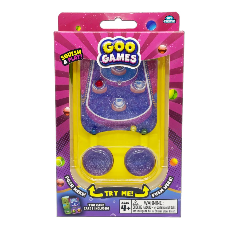 GooGames, Hand-Held Water Games with Floating Treasures, Sensory Fidget Game Adventures, Non-Toxic, No-Mess, Mesmerizing Glitter Fun, 3 Game Cards