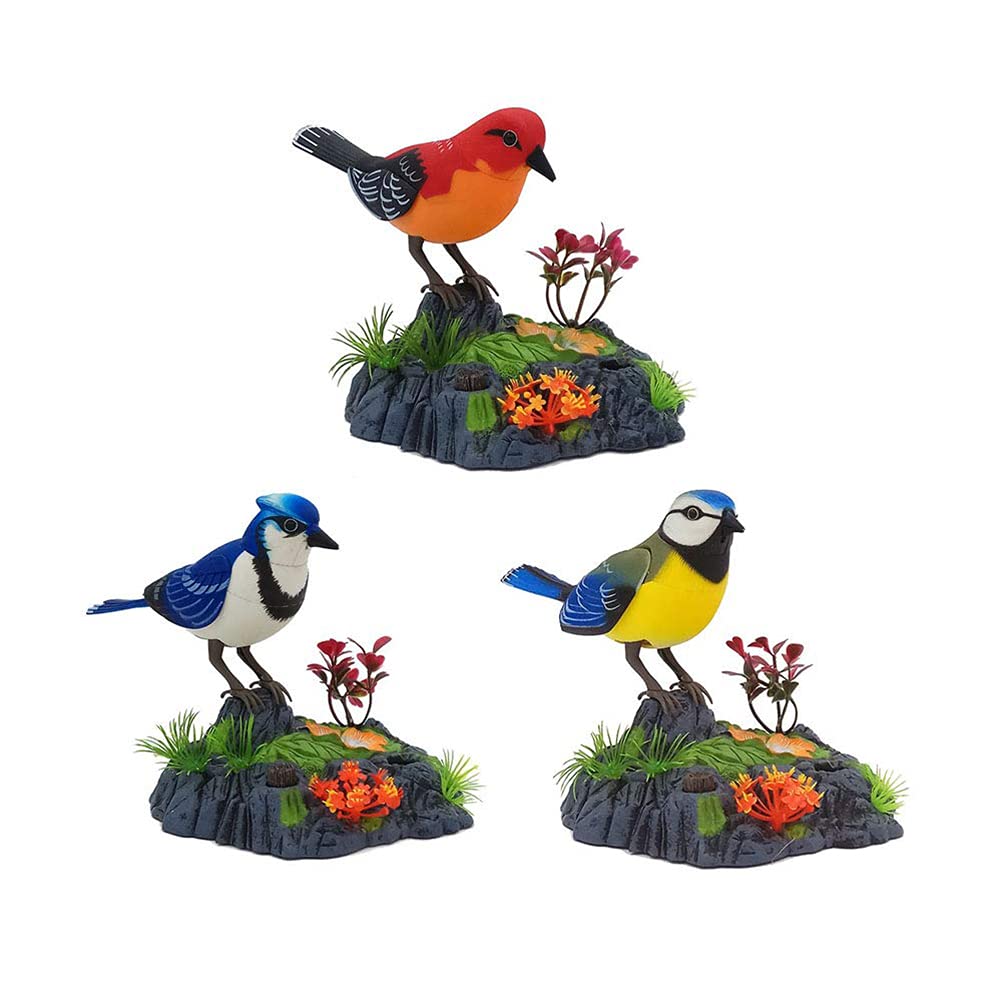 WYHFA Talking Parrots Birds Electronic Pets,Singing Chirping Bird with Motion Sensor Activation Office Home Decoration Kids Toys Brithday Gifts