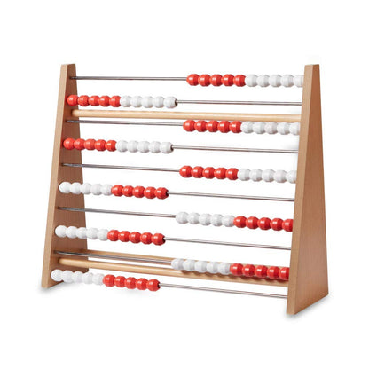 hand2mind 100-Bead Wood Teacher Demonstration Rekenrek, Math Counting Frame (Ages 4+)