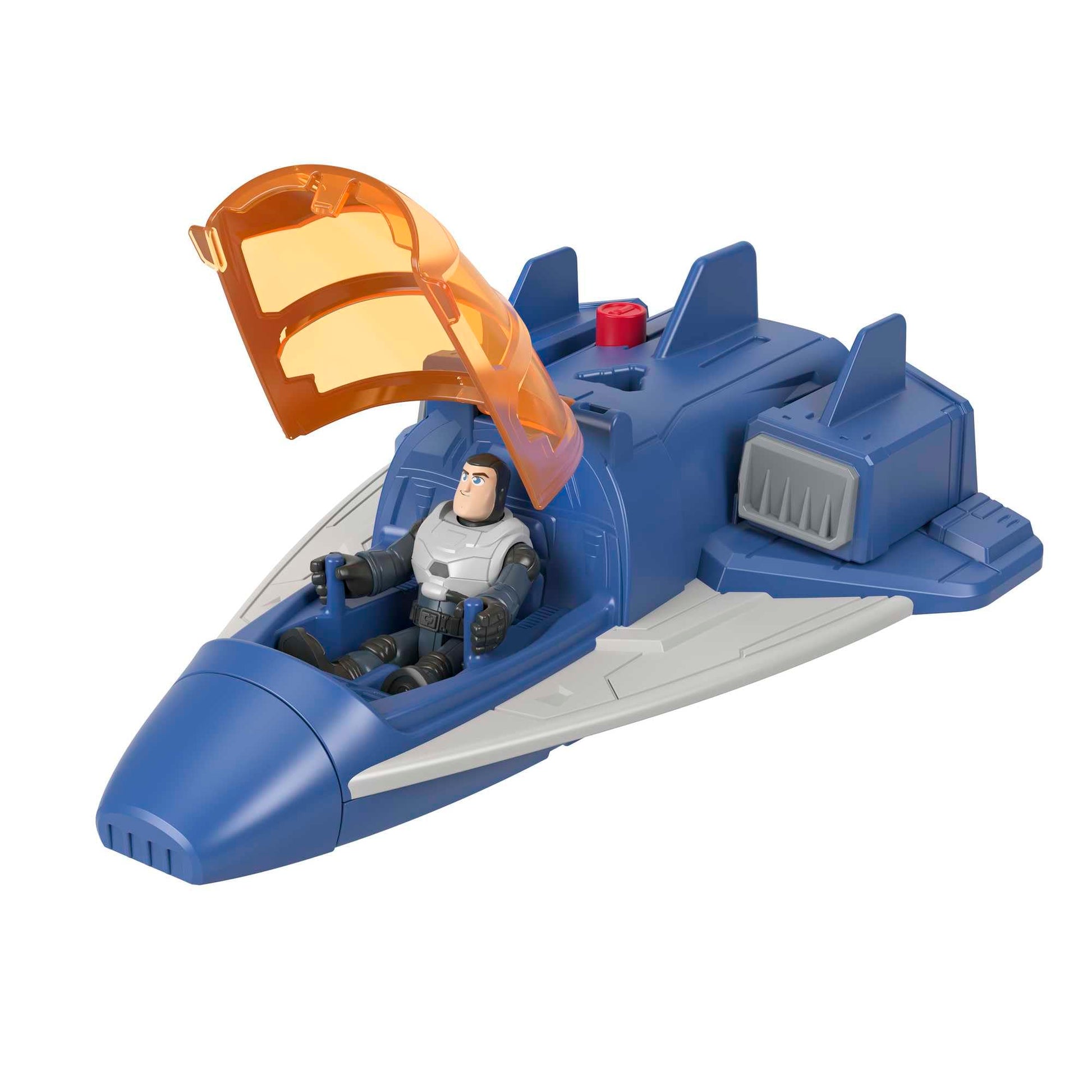 Disney and Pixar Lightyear Playset, Imaginext Lift & Launch Star Command with Buzz Lightyear Figure, Lights & Sounds for Ages 3-8 Years
