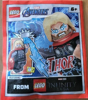 LEGO Marvel Superheroes: Thor Minifigure with Mjölnir and Lightning