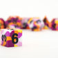 FanRoll 16mm Pride Sharp Edge Silicone Rubber Polyhedral Dice Set: Lesbian