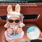 KBBYT Doll Car Seat for 6-7 Inch Dolls with Elastic Strap & Magnetic Base - Vent Clip Mount and Desk Stand, for Blind Box Collectors