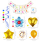 Welcome Back Sign Banner Decoration Kit Including Welcome Back Banner Flower Star Heart Shape Balloons Gold Confetti Glitter Balloons and Hanging