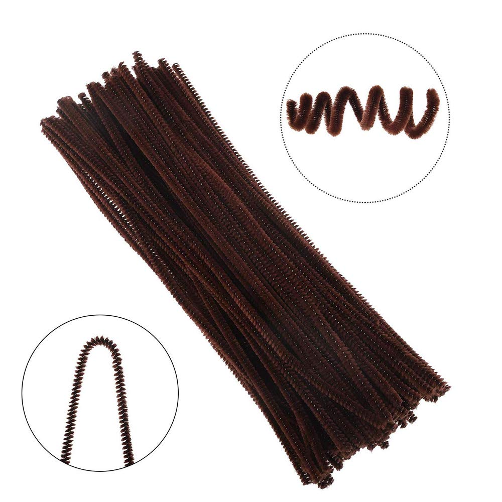 Christmas Pipe Cleaners Set 600Pieces 100 Brown Chenille Stems200 Red Pom Poms 300 Wiggle Eyes for Crafts