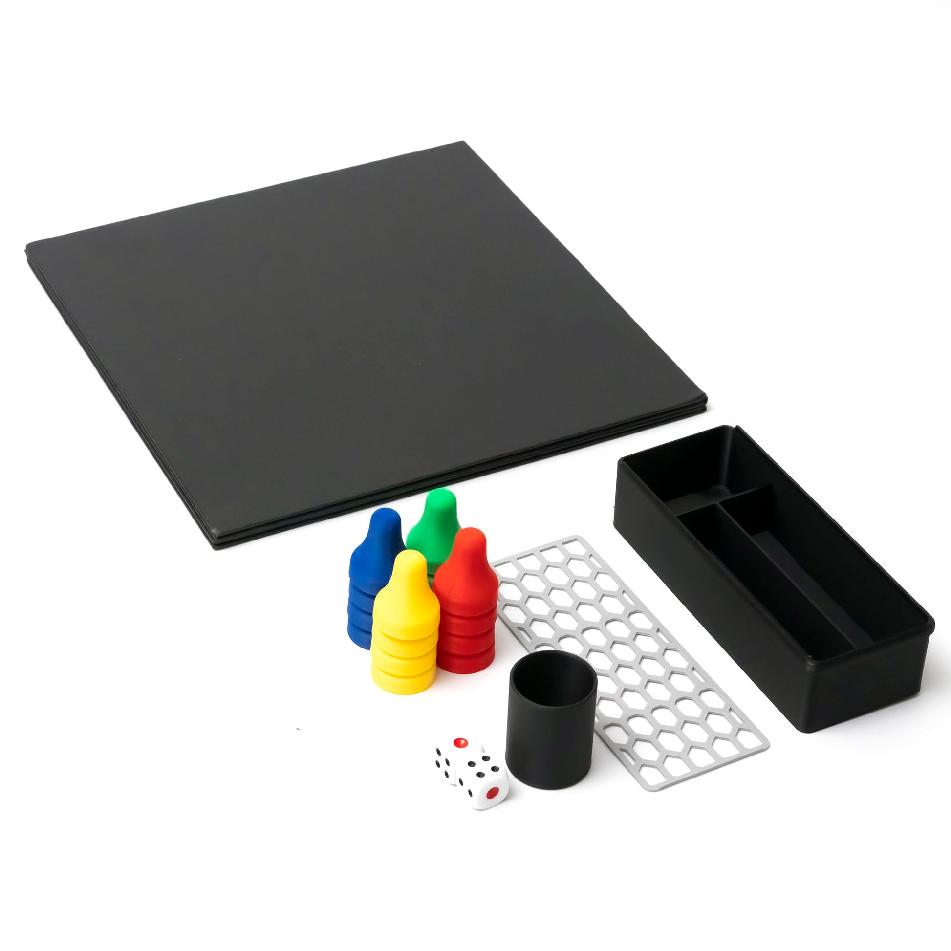 Premium Ludo Board Game Set - 20"x20" Quad-Fold Game Board with 16 Colorful Pawns, Dice Cup, 2 Dice & Storage Box