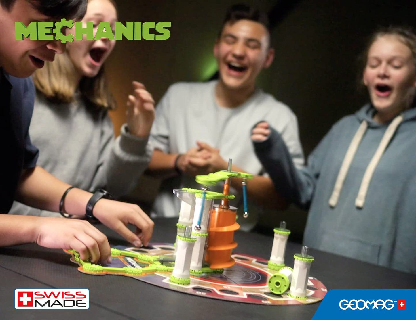 Geomag Mechanics Recycled Challenge Strike, 185 Pieces, White (779)