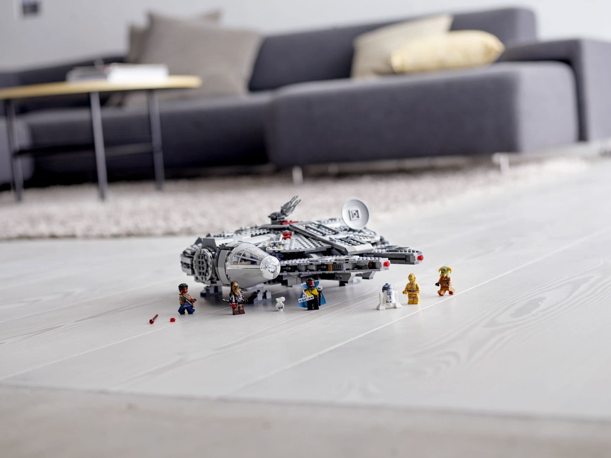 LEGO Star Wars Millennium Falcon 75257 Building Set - Starship Model with Finn, Chewbacca, Lando Calrissian, Boolio, C-3PO, R2-D2, and D-O