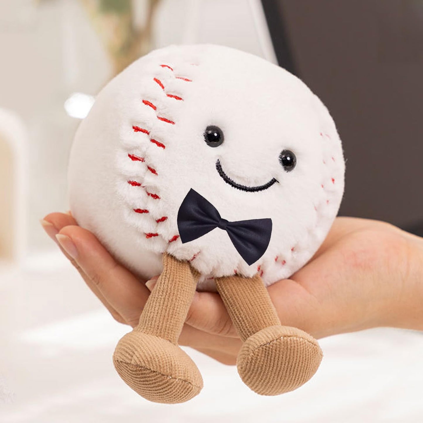 Cuddly Big Soft Plush Realistic Baseball Ball Halloween Stuffed Toy Doll, 6" Baseball Plushie Toys Best Birthday Christmas Anniversary Fiesta Party