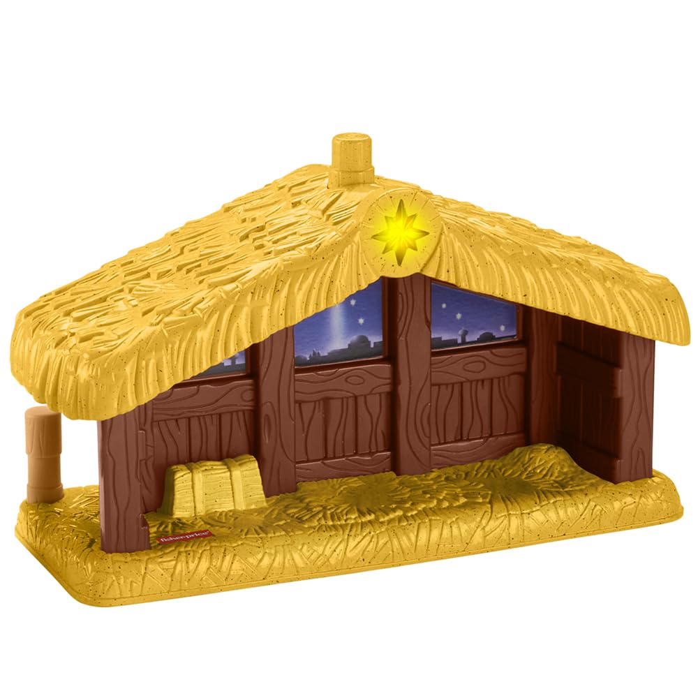 Replacement Part for Fisher-Price Little People Nativity Set - HMX70 ~ Manger/Stable ~ Plays Music When Pressed and Star Lights Up ~ Works Well