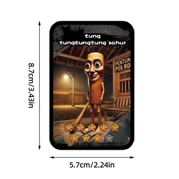 Xcvwj Italian Brainrot Cards Collection, Tralalero Tralala and Tung Tung Tung Sahur Cards Collection, 20 PCS No Duplicates