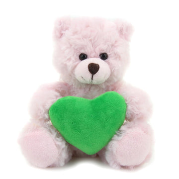 Plushland Pink Teddy Bear with Customized Message on Embroidered Heart, Stuffed Animal Plush Toys- Valentine Personalized Gift for Girls, Boys