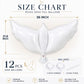 12 Pieces 36 Inches Large White Peace Dove Balloons Aluminum Foil Pigeon Bird Balloons for Wedding Engagement Funeral Memorials Remembrance Charity