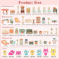 BananMelonBM 50 Pack Kids Little Dollhouse Furniture Set Toys House Big Dreams for Baby Children Girls Boys Age 3+,Miniature Accessories Educational