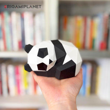 ORIGAMIPLANET 3D Panda Tuan Tuan Origami Paper Craft Kit, Fun DIY Pre-Cut 3D Paper Art Model for Teens & Adults, Easy Handmade Animal Figurine