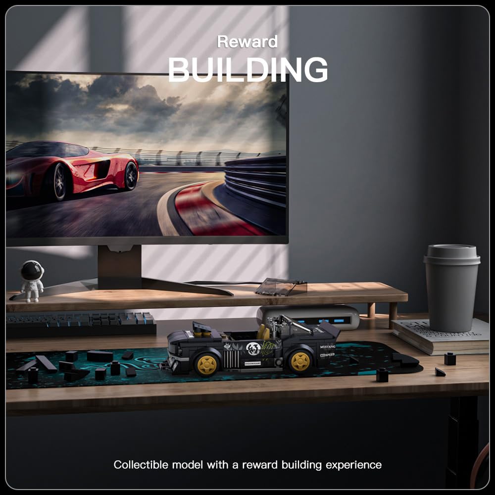 Mould King Super Car Building Blocks Kit with Display Case for Age 8+