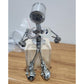 XMBRICDIYY 3D DIY Steampunk Metal Puzzle Robot Lamp Set- Collectible Sparkling Silver Mechanical Kit- Creative DIY Desk Lamp, Decor - Unique Gift