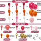 Pink Orange Balloon Garland Double Stuffed Hot Pink Orange Gold Metallic Pastel Balloon Arch Kit for Birthday Baby Bridal Shower Wedding Summer