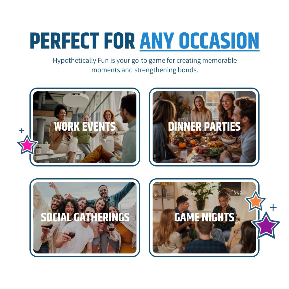 Breaking Games Hypothetically Fun - an Icebreaker Card Game, 350 Thought-Provoking Questions for Deeper Connections & Endless Laughs - Perfect