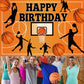 Basketball Themed Birthday Party Decoration Basketball Happy Birthday Backdrop Photo Background Banner Poster for Basketball Party Decorations Party