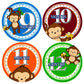 Baby Monthly Stickers | BOY Jungle Monkey Baby Milestone Sticker | Infant Newborn Boy Photo Prop | Month Bodysuit Stickers for Babies | Cute Safari