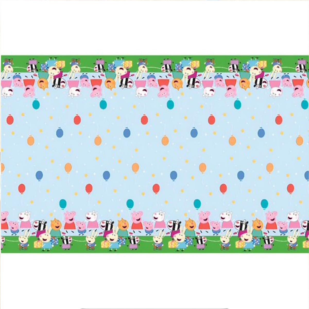Unique Multicolor Peppa Pig Rectangular Plastic Table Cover (54" x 84") - Durable & Vibrant Design, Perfect for Parties and Events