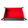 FanRoll Fold Up Velvet Dice Tray w/PU Leather Backing: Red, Role Playing Game Dice Accessories for Dungeons and Dragons