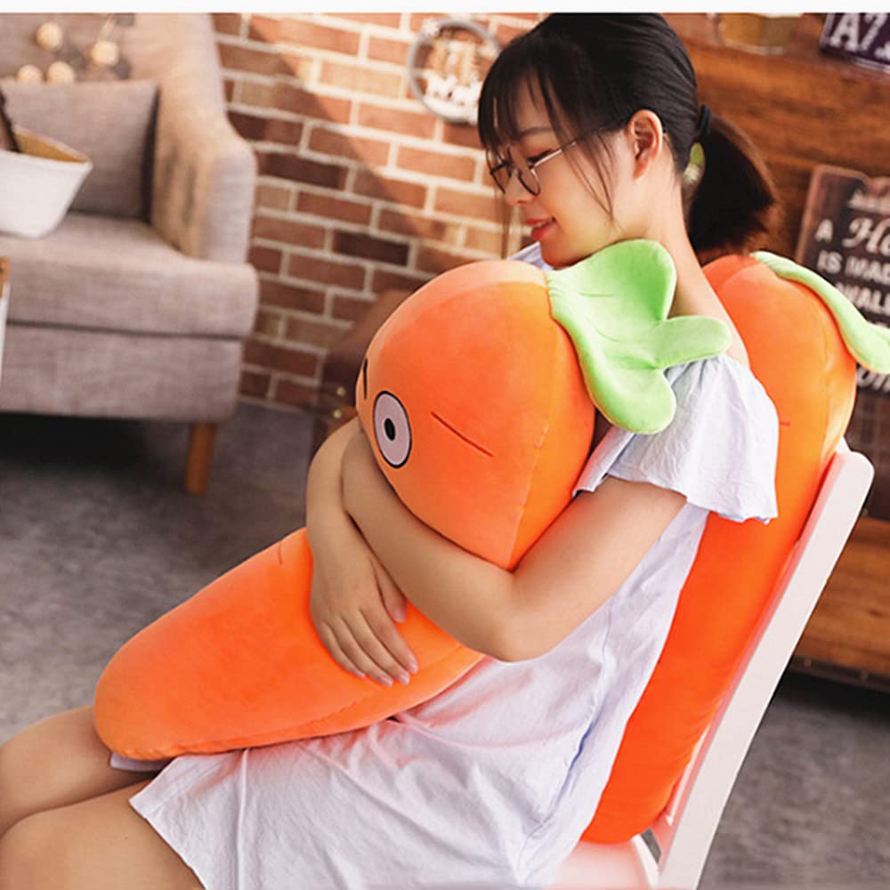 XIYUAN 27.5" Carrot Plush Toy Soft Carrot Hugging Pillow Cute Expression Stuffed Doll Toy,Plush Vegetable Pillows Throw Pillow Plush Pillow for Kids