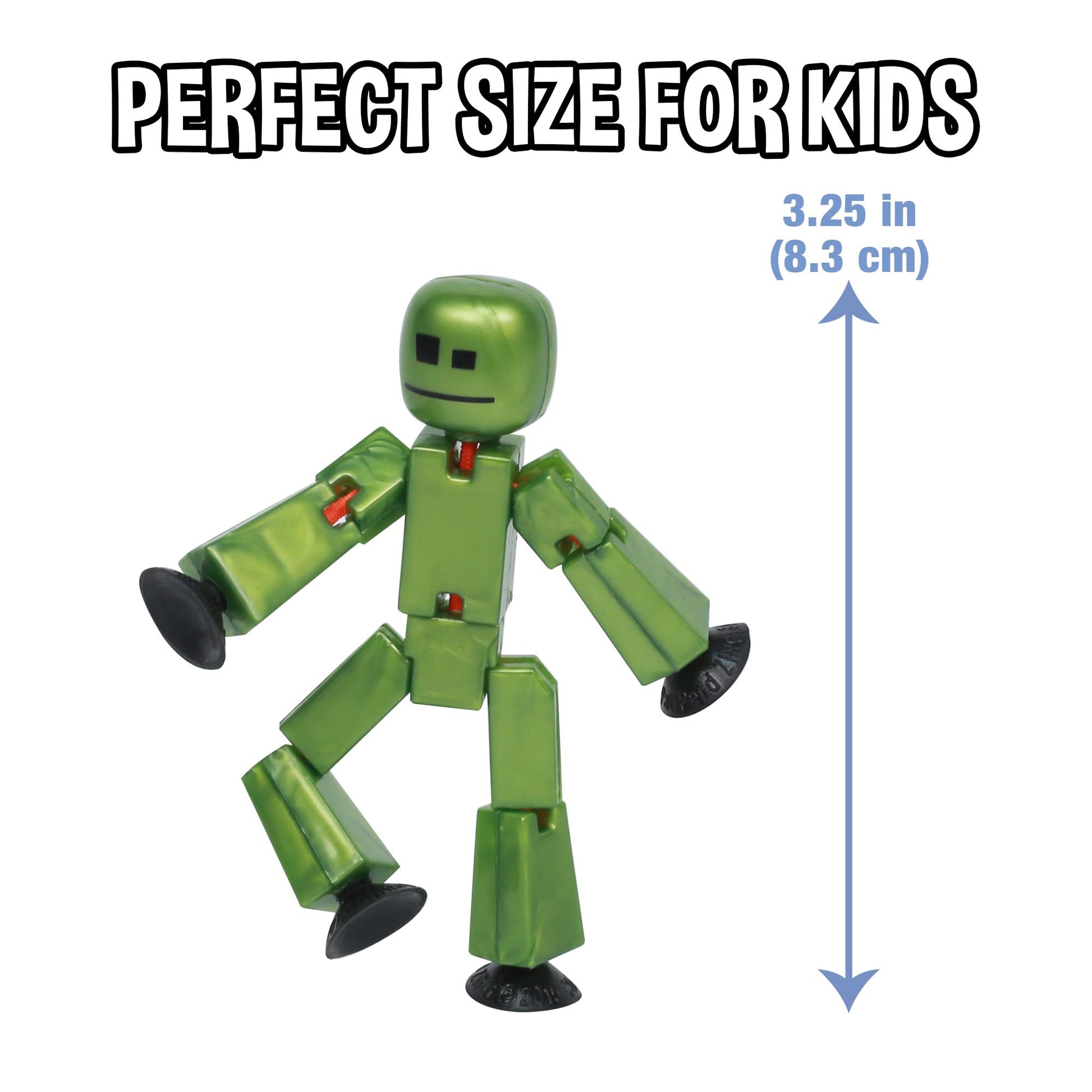 Zing StikBot Dual Pack - Includes 2 StikBots - Collectible Action Figures and Accessories, Stop Motion Animation, Ages 4 and Up (Metal Eggplant+Metal
