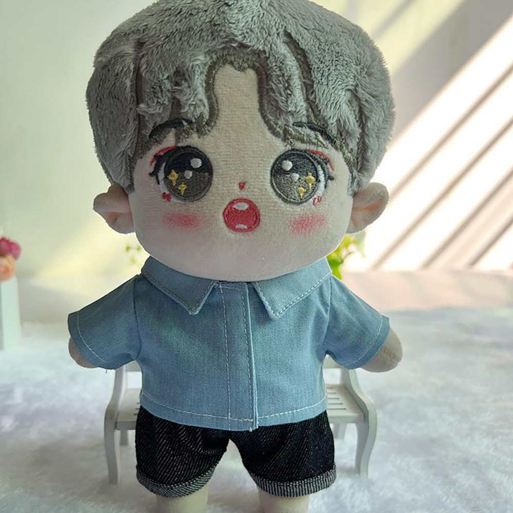 niannyyhouse 10cm 15cm 20cm Plush Doll Clothes Solid Shirt Soft Stuffed Plush Toy Dress Up Accessories (a2, 10cm)