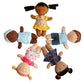 Snuggle Stuffs Basket of Buddies Multicultural Plush Dolls | Diversity & Inclusion Toys for Toddlers | Soft 8 Inch Ethnic Friends for Preschool