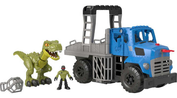 Fisher-Price Imaginext Jurassic World Dominion Toy, Break Out Dino Hauler Vehicle & T. rex Dinosaur for Preschool Kids Ages 3+ Years