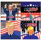 Creanoso Trump President Collectors Stickers (10-Sheet) Total 120 pcs (10 x 12pcs) Waterproof Self-Adhesive Decals for Laptops, Water Bottles
