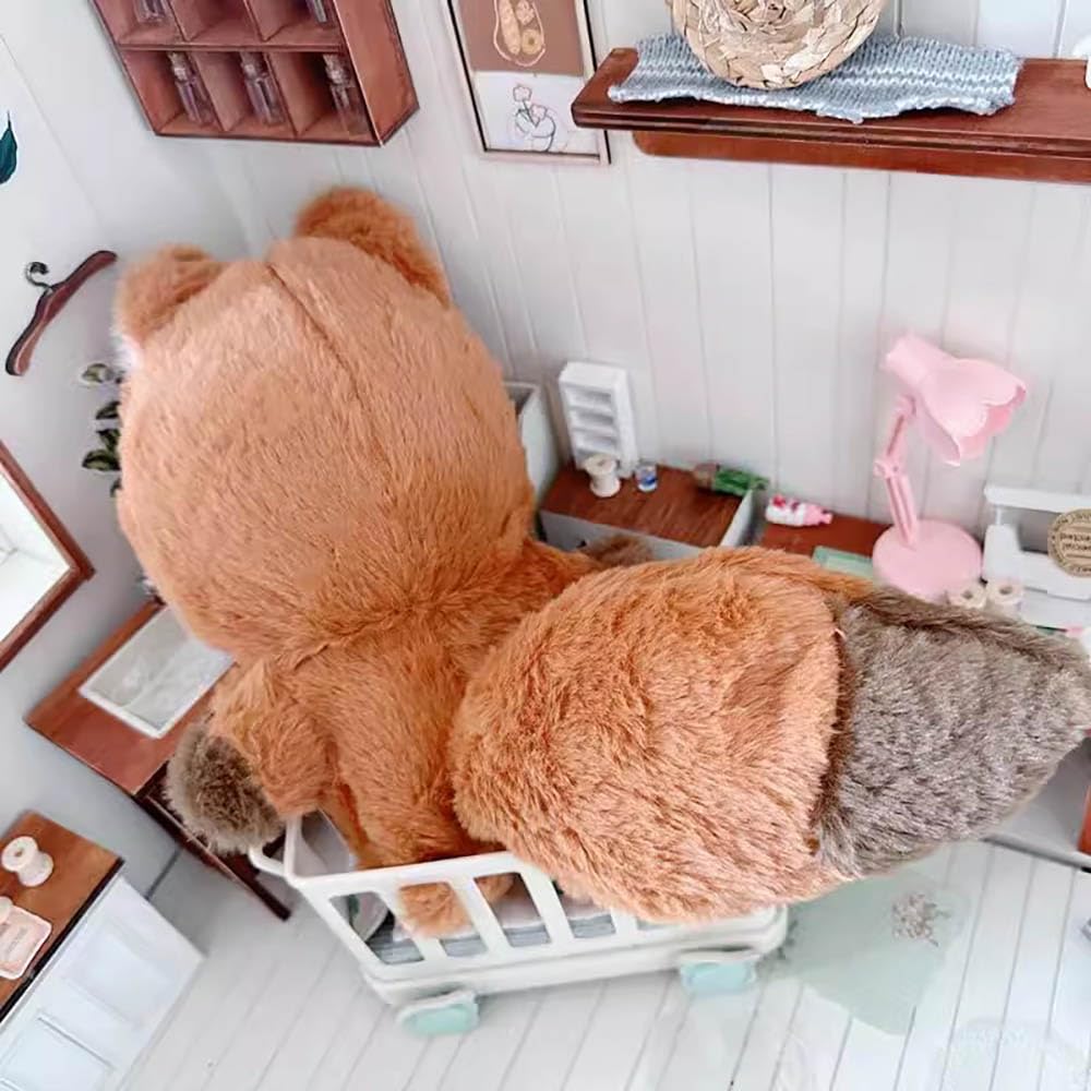 niannyyhouse 20cm Plush Doll Clothes Rabbit Fox White Bear Gray Wolf Onesie Glasses 8in Stuffed Doll Accessories Dress Up (Brown)