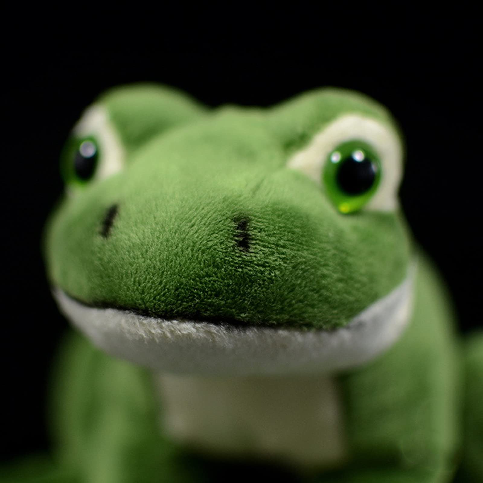 lilizzhoumax Green Frog Plush Toy, 6.29inch Green Super Soft Realistic Frog Stuffed Animal Toy Cute and Fun Simulation Party Home Decorations