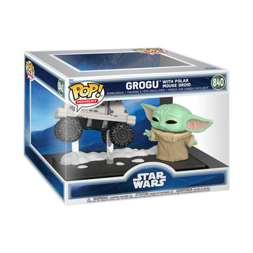 Funko Pop! Moments: Mandalorian & Grogu - Grogu with Polar Mouse Droid - Collectable Vinyl Figure - Gift Idea - Official Merchandise - Toys for Kids &