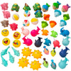 Fun Express Vinyl Squirt Assortment 50 Piece Pool Toys for Kids - Bath Water Toys Bulk Pack | Summer Pool Party Favors for Toddlers | Baby Bath