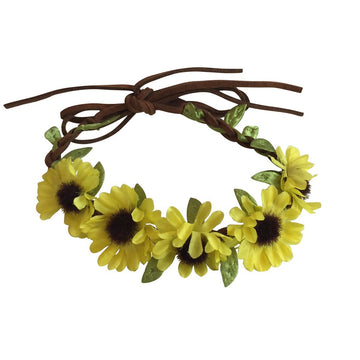 18 inch Doll Headband - Floral Sunflower Wreath Yellow for Dolls - Hair Accessories for American Girl Dolls