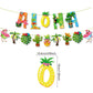 32pcs Hawaiian Aloha Party Decorations, Hawaiian Aloha Birthday Banner Hanging Swirls,Tropical Hawaiian Theme Summer Beach Party Supplies