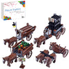 JOMIOD Medieval Figures Carriage Building Kit - Medieval Style War Horse Set Building Blocks - Carriage Chariot Bricks Model for Minifigures