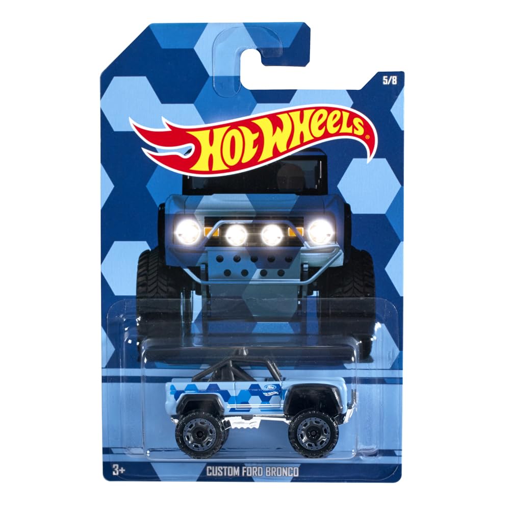 Hot-Wheels Camouflage Collectible Series - Blue Sport Utility Vehicle Truck ~ DWF44 ~ Inspired by Custom Ford Bronco SUV ~ 5/8
