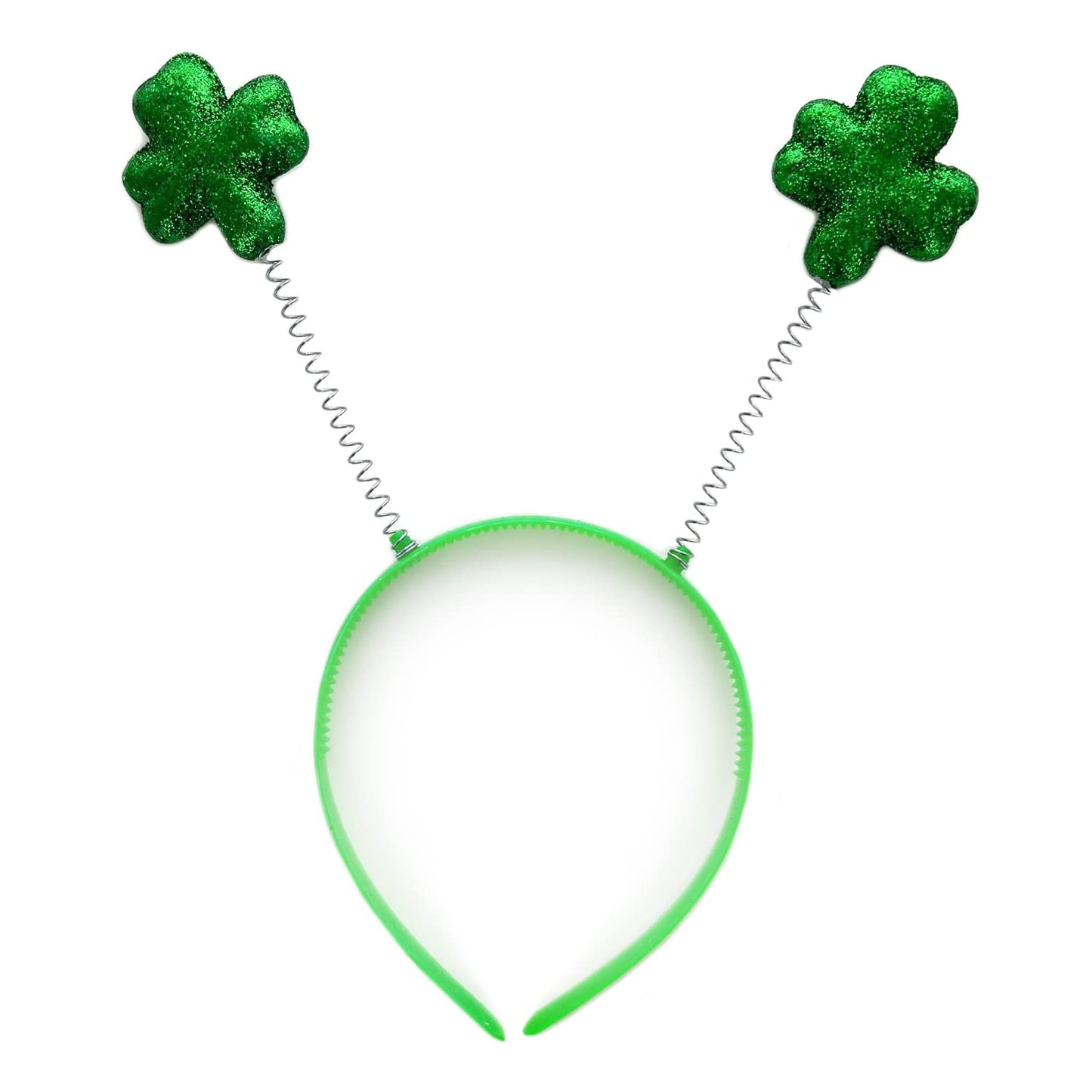 GiftExpress 12-Pack St Patrick's Day Shamrock Headband, Shamrock Head Boppers, St Patrick's Hair Accessories Party Supplies