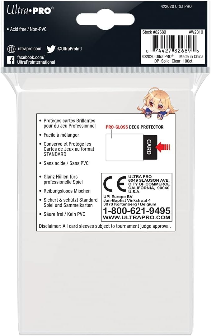 Ultra Pro Clear Standard Size Deck Protectors - 100 ct.