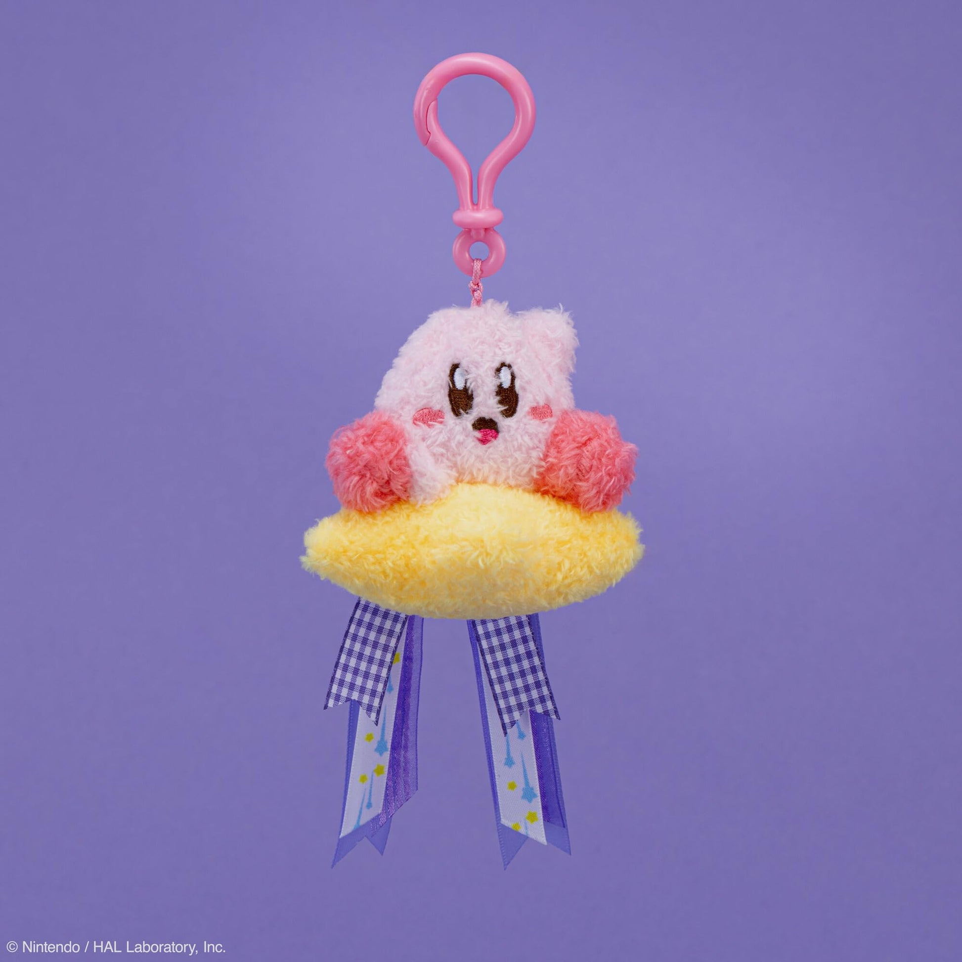TOMY Clip-On Kirby Plush Clip-Ons - 2-Pack with Waving & Warp Star Kirby - Officially Licensed Plush Gaming Accessories - Easter Basket Stuffers