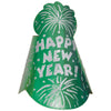 Amscan Rocking New Year's Party Fireworks Glitter Cone Hat Accessory, 9 inches, Green