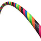 SpinMajik Beginner Exercise Hula Hoop for Fitness and Fun Made for Adults Weighted at 1 Pound (Choose Your Size and Tape Job) (Black Rainbow, 38)